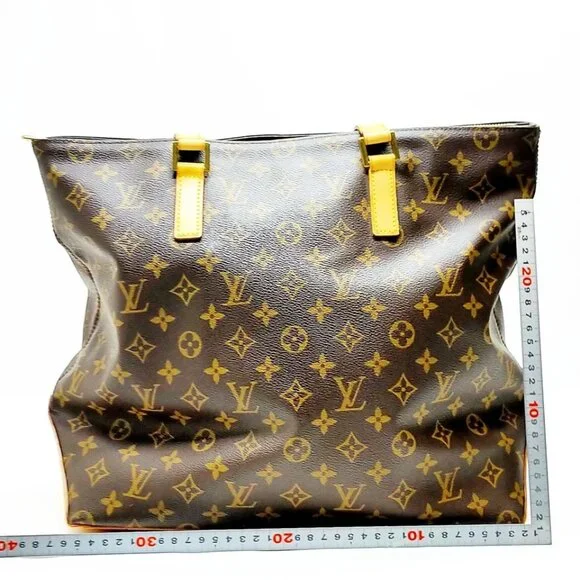 Louis Vuitton LV Shoulder Bag Cabas Mezzo Brown Monogram 700-052725 Shoulder Bags